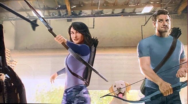Las ilustraciones aún manejan la idea de ver a Renner como Clint Barton, pese a las acusaciones de abuso que podrían marginarlo del proyecto. También dejan ver al perro Lucky.