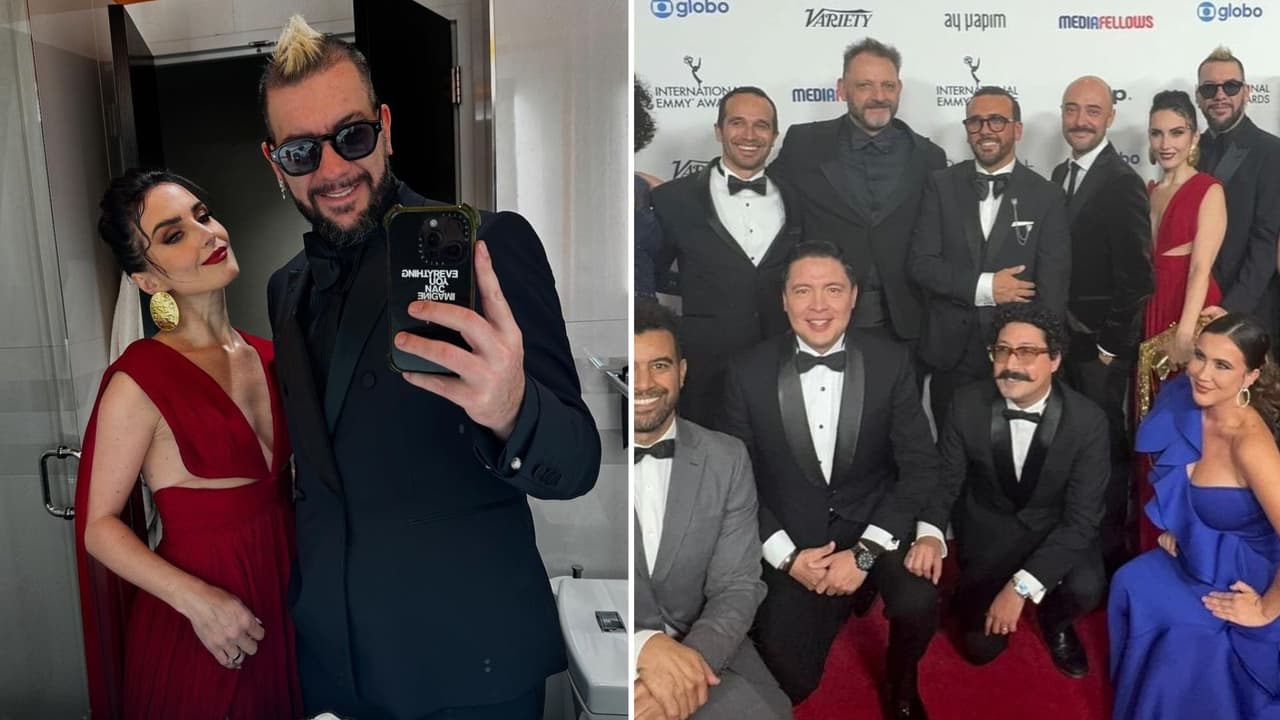 ‘La Familia Disfuncional’ asisten a los Premios Emmy Internacionales 2024 por nominación a Me Caigo de Risa