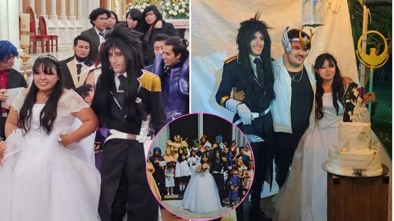 Pareja se casa con temática de anime en México y se hace viral: Iglesia en León prohíbe este tipo de ceremonias